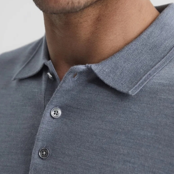 🖤BUY 2 GET 1 FREE Trafford Merino Button Polo Shirt - Picture 3 of 14